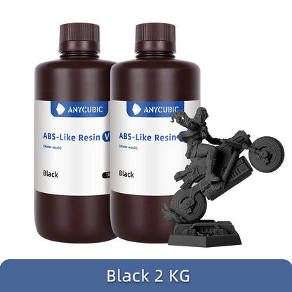 Newest ANYCUBIC ABS-Like Resin V2 Water-Washable 405nm Photopolymer Resin ABS 3D Resin High Precision for LCD 3D Printer
