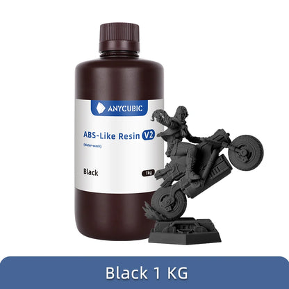 Newest ANYCUBIC ABS-Like Resin V2 Water-Washable 405nm Photopolymer Resin ABS 3D Resin High Precision for LCD 3D Printer