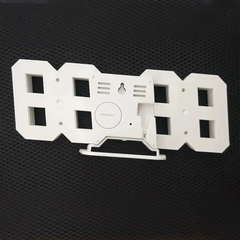 Reloj digital LED 3D luminoso de pared, multifuncional, creativo, con enchufe USB, electrónico, para decoración del hogar.