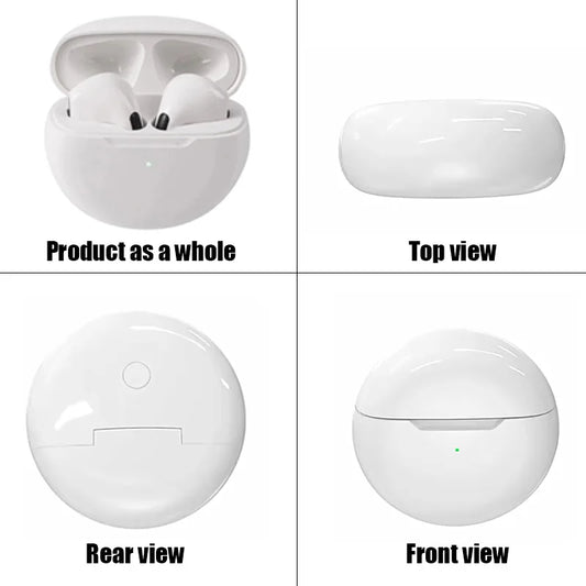 # Pro6 Wireless Bluetooth Headphones Tws Earphones Mini Heaset with Charging Case Waterproof Earbuds