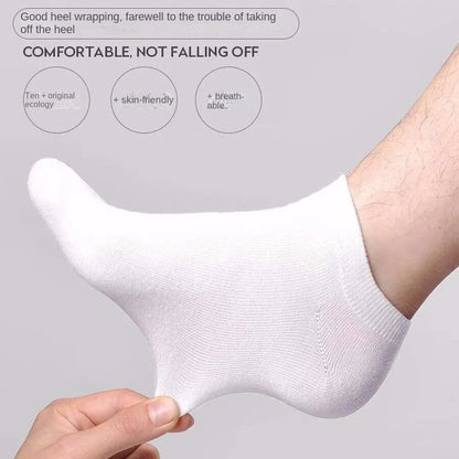 10 pares de calcetines náuticos invisibles de corte bajo para mujer y hombre, de silicona, antideslizantes, de verano, invisibles, hasta el tobillo, de color liso, informales, transpirables.