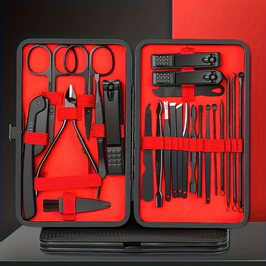 Kit de cortaúñas profesionales de 7 a 24 piezas: cortaúñas ultraafilados para manos y pies, para hombres y mujeres, cuidado de pedicura resistente.