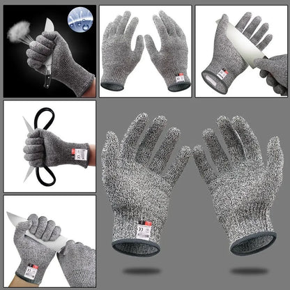 Guantes de seguridad anticorte HPPE de nivel 5 de alta resistencia para uso industrial, cocina, jardinería, antiarañazos, anticortes, corte de vidrio, multiusos.