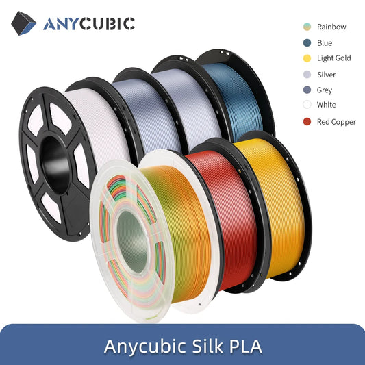 ANYCUBIC Silk PLA 3D Printer Filament 1.75mm 1kg/Roll PLA Filament 3D Printing Material For FDM 3D Printer