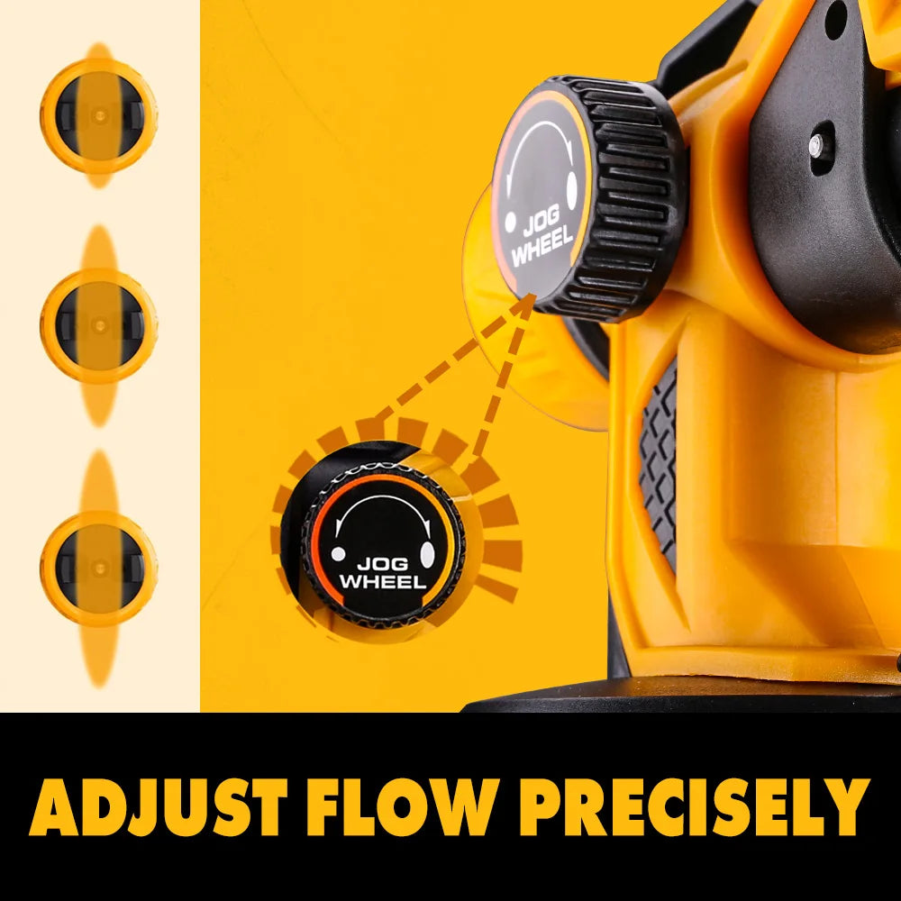 Pistola pulverizadora DEKO serie DKSG HVLP para pintar, aerógrafo eléctrico de alta presión, herramientas de batería CA/CC, pulverizador inalámbrico para pintar fácilmente