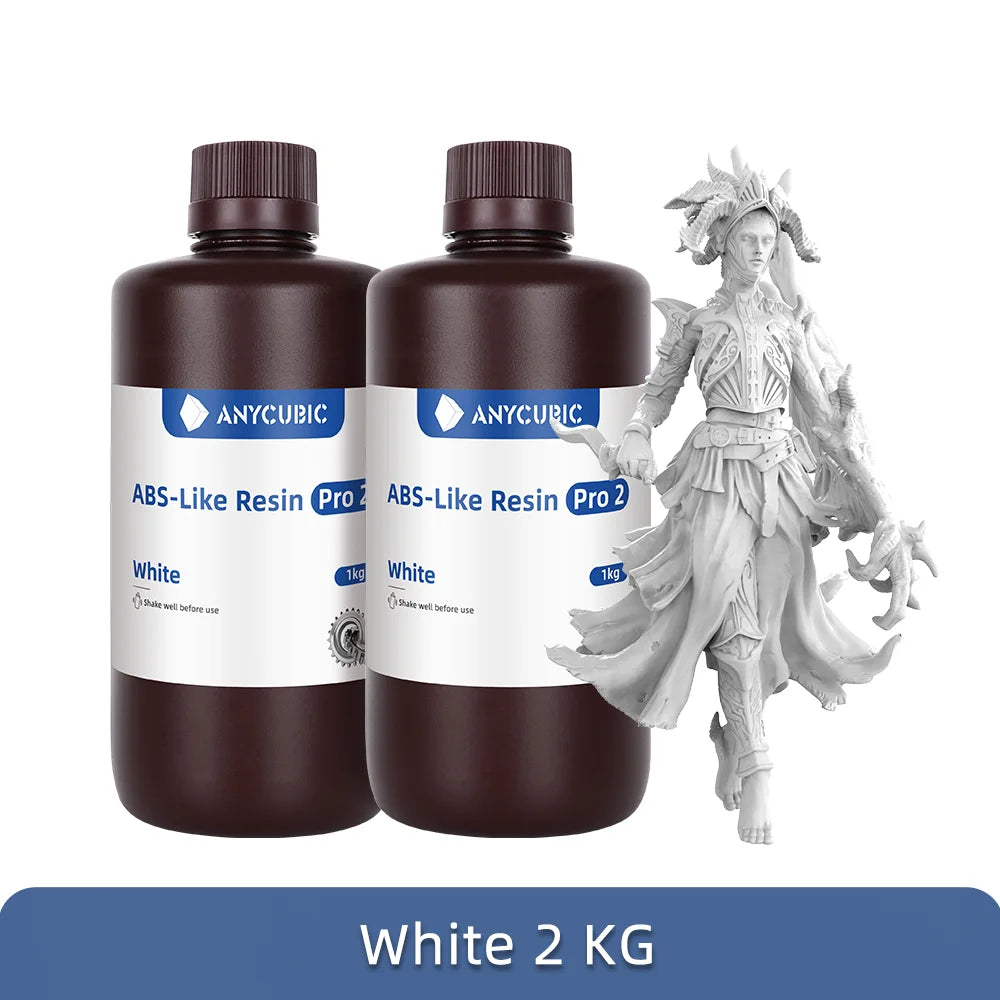 New 2 pieces/lot ANYCUBIC ABS Like+ UV Curing 405nm Standard Photopolymer Resin ABS 3D Resin High Precision for LCD