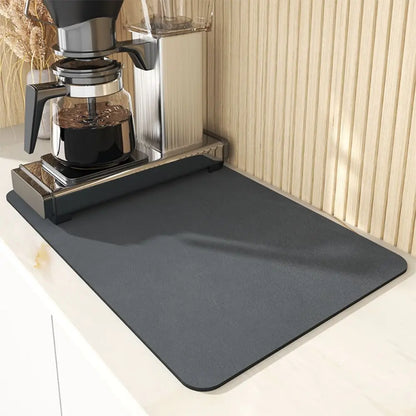 1PCS Home Kitchen Soft Diatomite Absorbent Quick-Drying Draining Mat Desktop Dish Drying Mat Coaster Table Mat