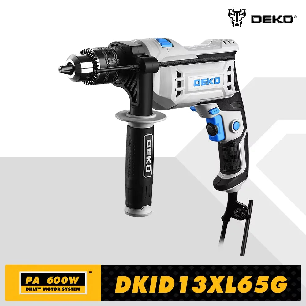 Taladro atornillador DEKO DKID13XL65G de impacto profesional de 220 V, 2 funciones, herramienta eléctrica (serie DKID)