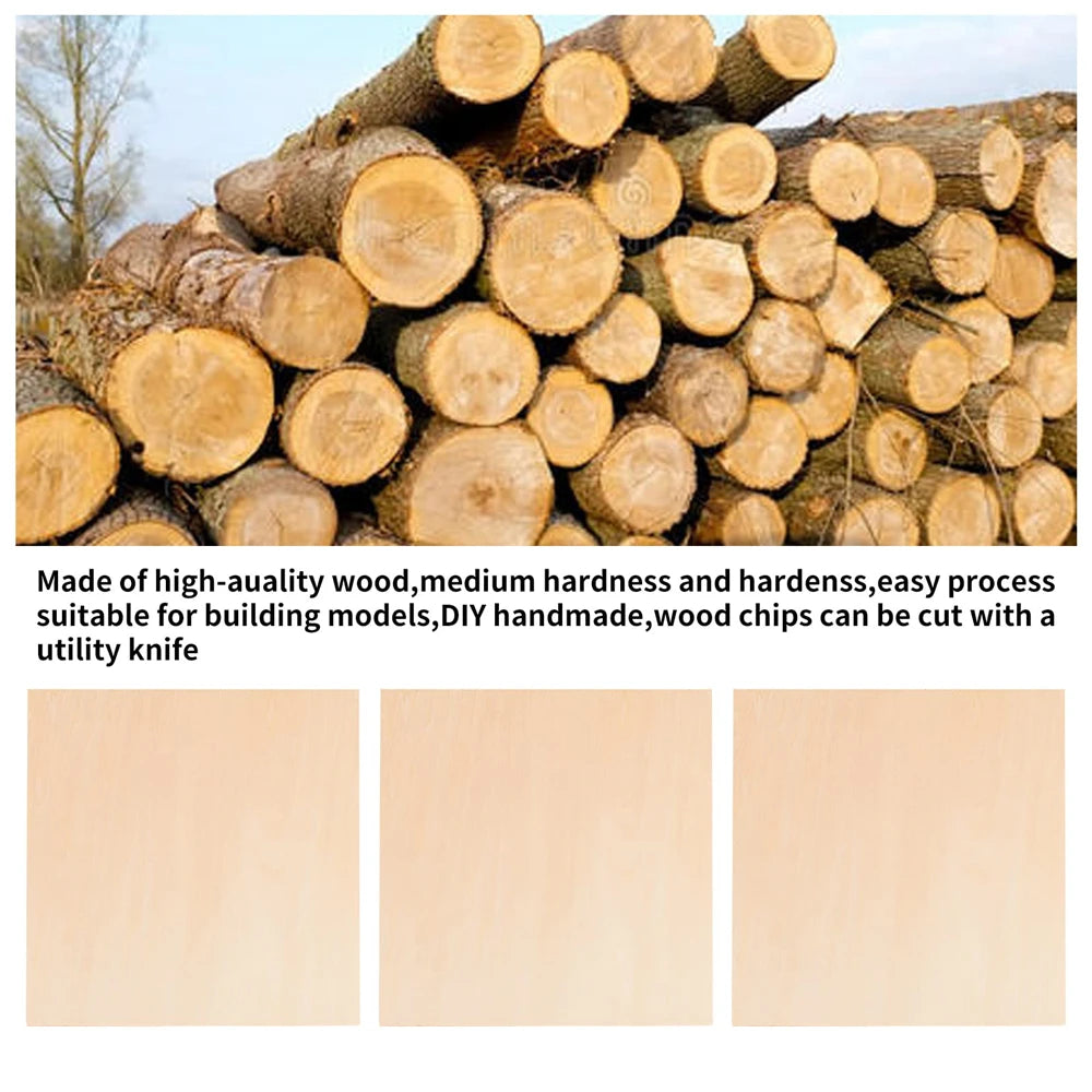 10 piezas de madera sin terminar para grabado y corte láser, manualidades, proyectos de bricolaje, dibujo, pintura y grabado en madera.