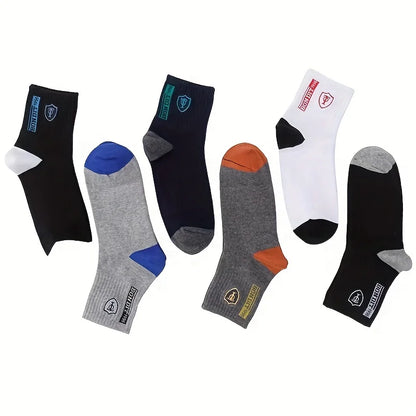 Juego de 5 calcetines deportivos ultra transpirables y elegantes para hombre, de alto rendimiento, para baloncesto y fútbol, ​​a la moda, multipack.