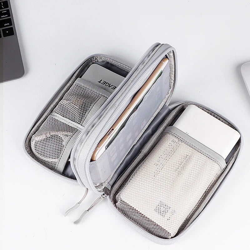 (1pc)Digital Accessory Storage Bag Power Supply Hard Drive Protective Case Power Bank U-disk Headphone Storage Bag