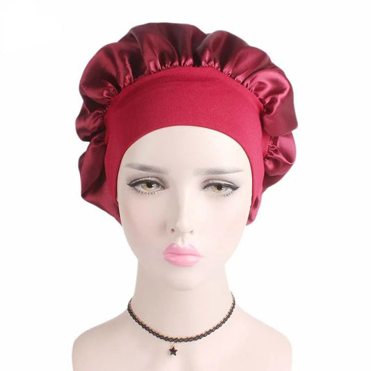 Gorro de seda redondo para dormir, gorro de ducha para mujer, accesorio para el cabello, productos de baño, gorro para el cabello, 1 unidad