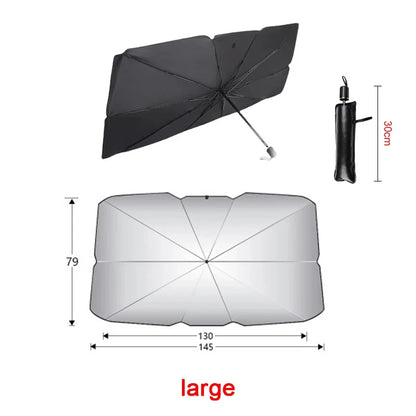Car Sunshade Umbrella Car Front Window Sunshade Summer Sun Visor Car Interior Windshield Protection Foldable Accessory