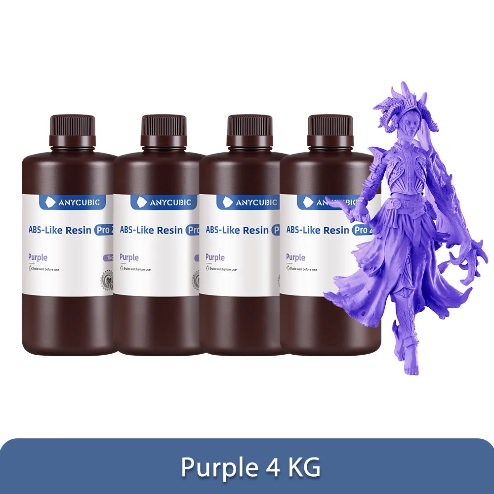 New 2 pieces/lot ANYCUBIC ABS Like+ UV Curing 405nm Standard Photopolymer Resin ABS 3D Resin High Precision for LCD