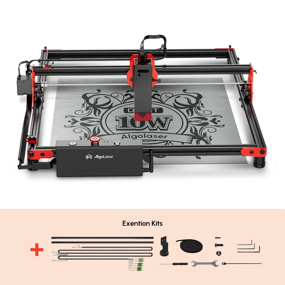 AlgoLaser DIY Kit Laser Master 2 Laser Engraver 10W Output Power Laser Cutter and Engraver Machine for Wood and Metal 40x40cm