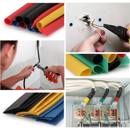 164/328/530pcs Heat Shrink Tubing Waterproof Electrical Wire Cable Wrap Assortment Electric Insulation Heat Shrink Tube Kit