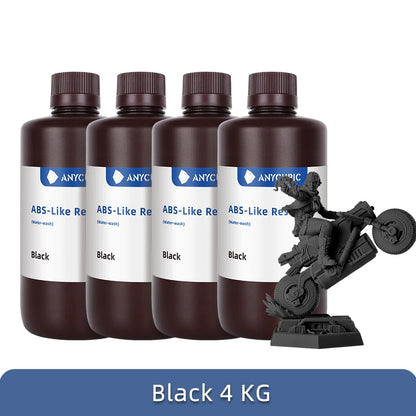 Newest ANYCUBIC ABS-Like Resin V2 Water-Washable 405nm Photopolymer Resin ABS 3D Resin High Precision for LCD 3D Printer