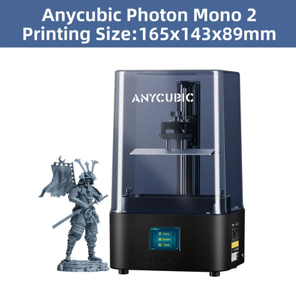 3d принтер ANYCUBIC Photon Mono 2 3D Printer 6.6-inch UV Resin Photocuring 4K+ High Resolution LCD Printing Size 165*143*89mm