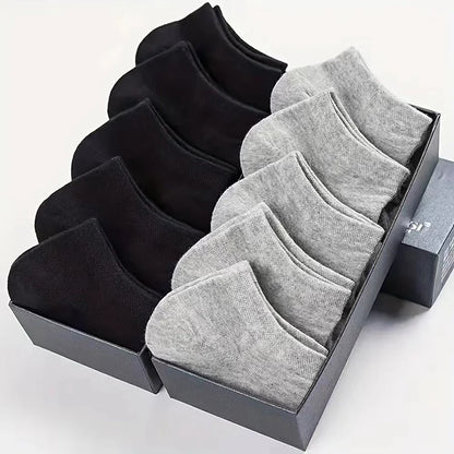 10/40 pares de calcetines náuticos para hombre, deportivos, de negocios, con absorción del sudor, para verano y otoño, de color liso, antibolitas, versátiles, hasta el tobillo.