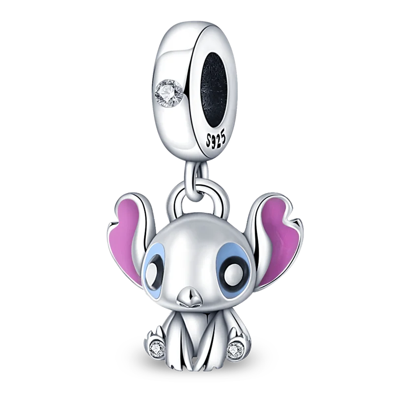 Nuevo colgante de plata de ley 925 con forma de cabeza de lobo y Dumbo para mujer, ideal para pulseras Pandora, collares y joyería fina DIY.