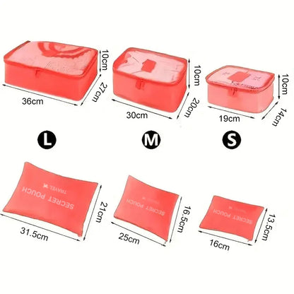 6 bolsas de viaje para guardar equipaje, versátiles y ligeras, a prueba de polvo.