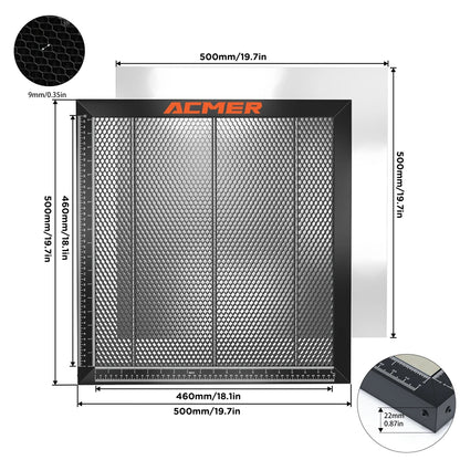 ACMER Laser Cutting Honeycomb Working Table for CO2 or diode Laser Engraver Cutting Machine 300x300/330x330/400x400/440x440x22mm
