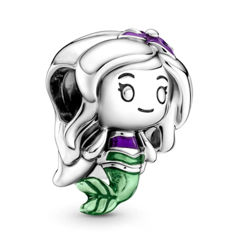 Nuevo colgante de plata de ley 925 con forma de cabeza de lobo y Dumbo para mujer, ideal para pulseras Pandora, collares y joyería fina DIY.