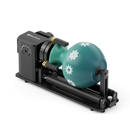 SCULPFUN RA Pro Max 4 in 1 Laser Rotary Module with Roller, for Laser Engraving Cylindrical/Irregularly Round Objects