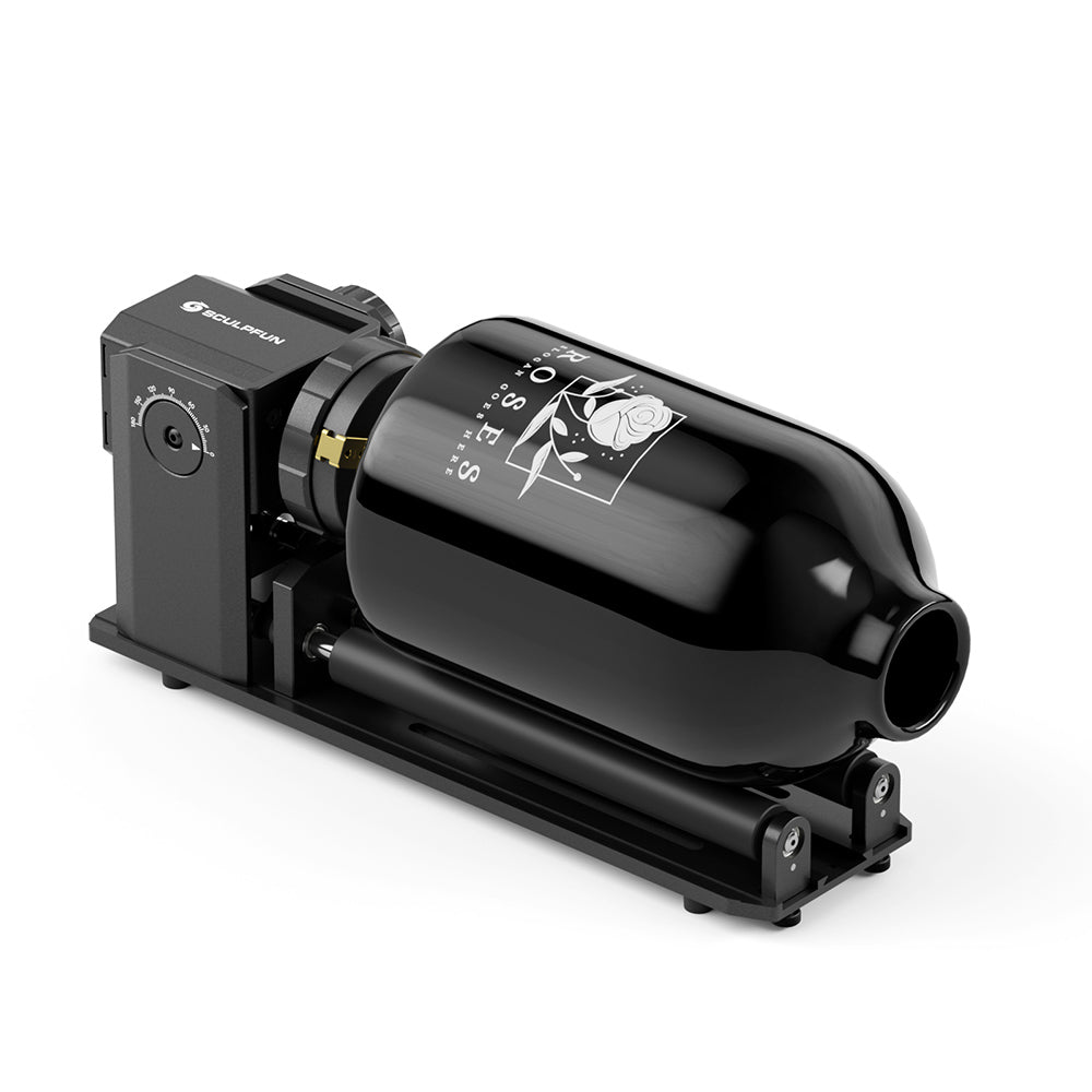SCULPFUN RA Pro Max 4 in 1 Laser Rotary Module with Roller, for Laser Engraving Cylindrical/Irregularly Round Objects
