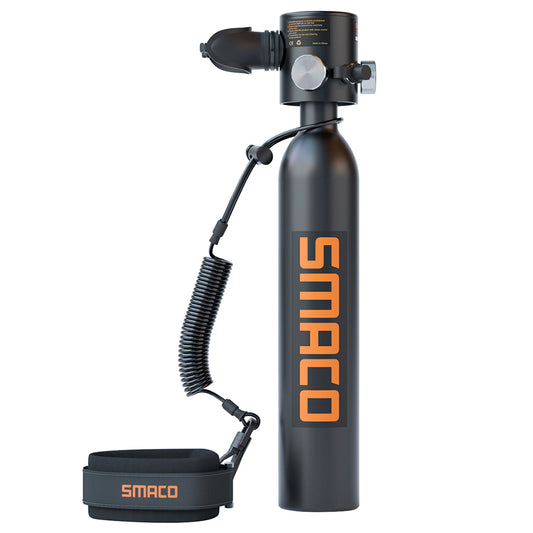 SMACO S300 Plus 0.5L Mini Scuba Tank - Black