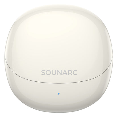 SOUNARC Q3 Earbuds, Bluetooth 5.3, IPX5 Waterproof, Up to 20 Hours Playtime - Beige
