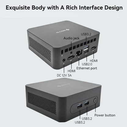 SOYO M2 Plus2 Mini PC, Intel 12th Gen Alder Lake N100 CPU up to 3.4GHz, 16GB DDR4 512GB SATA M.2 2280 SSD, 4K@60Hz Dual Displays, HDMI, WiFi 5 &amp; Bluetooth 5.0 Mini Computer for Business, Education and Office