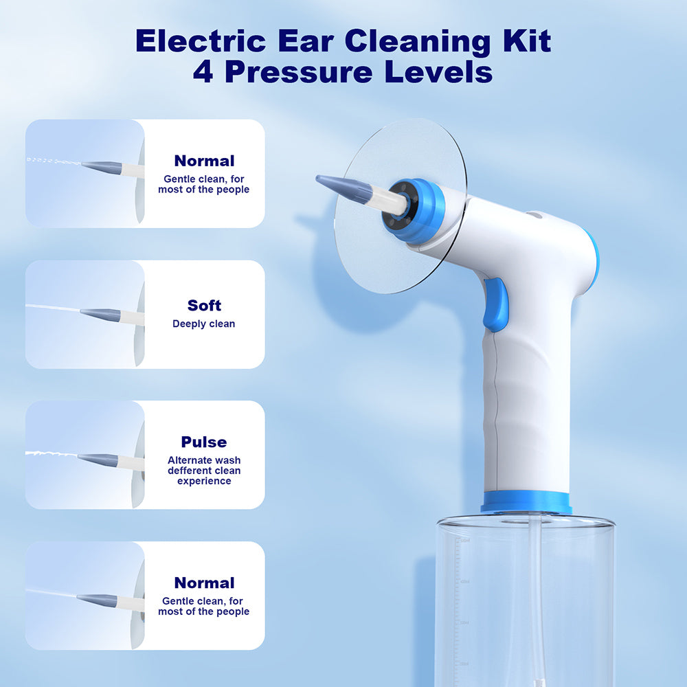 SUNUO W30 Smart Invisible Washing Ear Machine, 500ml Water Bottle, 4 Modes, 2000mAh Battery, 360-degree Irrigating