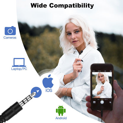 SYNCO S6E Omnidirectional Recording Lavalier Microphone, Auto-Pairing, Omnidirectional Pickup Pattern