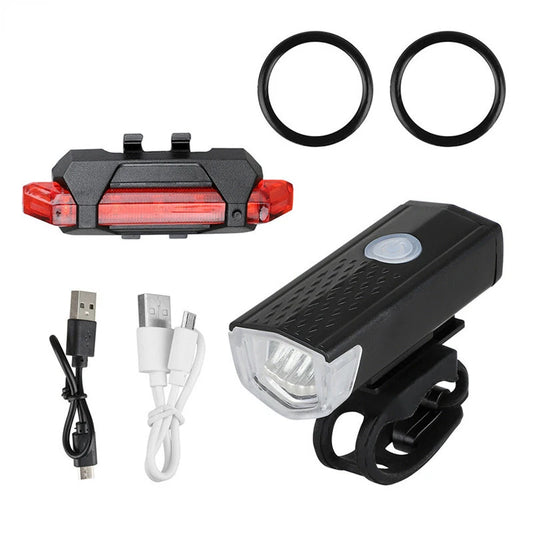 Luces delanteras para bicicleta de montaña, recargables por USB, LED, resistentes al agua, luz de advertencia de seguridad para bicicleta, accesorios de ciclismo