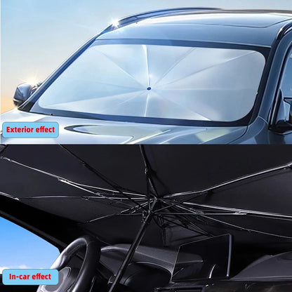 Car Sunshade Umbrella Car Front Window Sunshade Summer Sun Visor Car Interior Windshield Protection Foldable Accessory