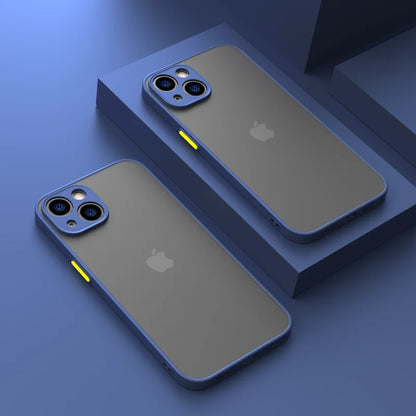 Nueva funda protectora a prueba de golpes para iPhone 15, 11, 12, 13, Mini, 14 Pro, XR, X, Xs Max, 7, 8 Plus, SE 2020, carcasa rígida de silicona