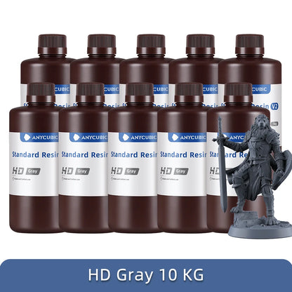 ANYCUBIC Newest HD gray resin 405nm UV Resin For Photon 3D Printer High Precision UV Photopolymer Resin