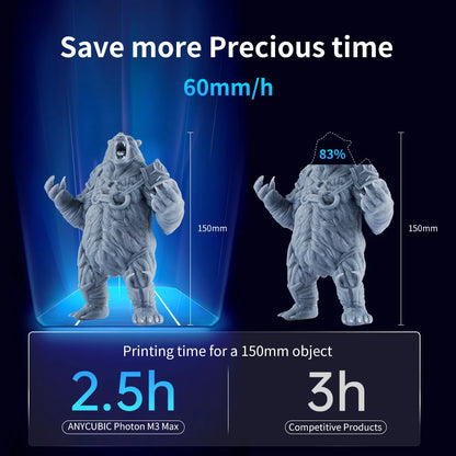 ANYCUBIC Photon M3 Max LCD 3D Printer 13" 7K Monochrome Screen High Resolution 3D Printing With Auto Resin Filler