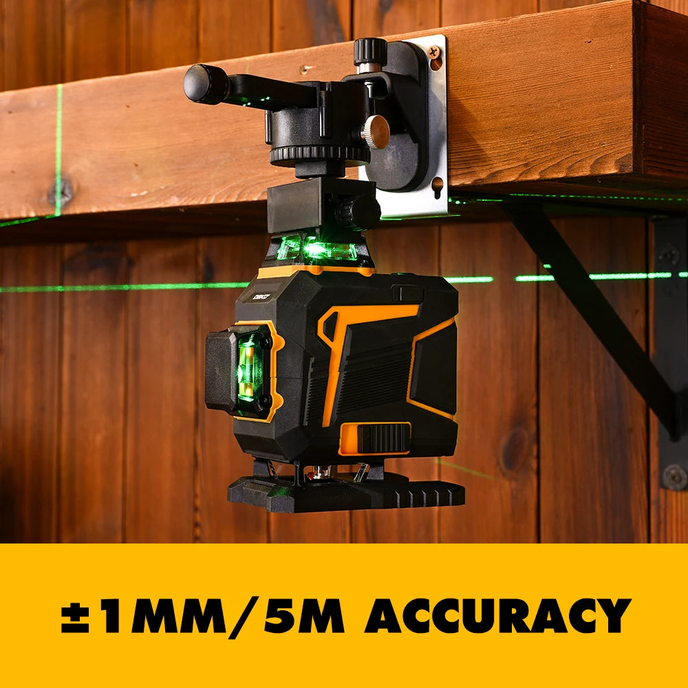 DEKO 4D 16 Lines Self-Leveling Laser Level 360 Horizontal and Vertical Cross Line Green Laser Beam with Tripod Power Tools