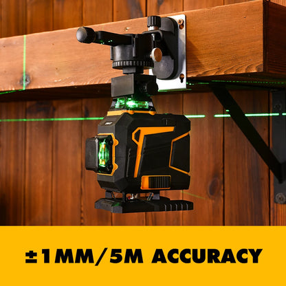 DEKO 4D 16 Lines Self-Leveling Laser Level 360 Horizontal and Vertical Cross Line Green Laser Beam with Tripod Power Tools