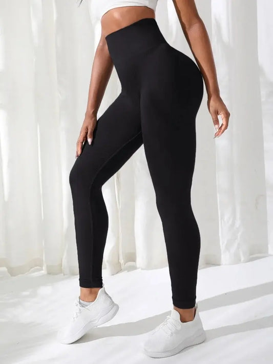 Pantalones de mujer para gimnasio, yoga, ropa deportiva sin costuras, elásticos, de cintura alta, para ejercicio atlético, leggings de fitness