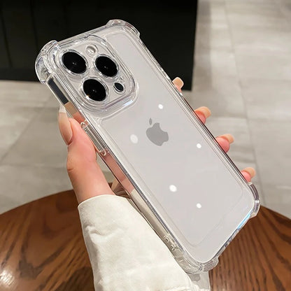 Funda de silicona transparente con bolsa de aire de 1,5 mm de grosor para iPhone 11, 12, 13, 14, 15 Pro Max, SE 2020, 7, 8 Plus y 13 Mini.