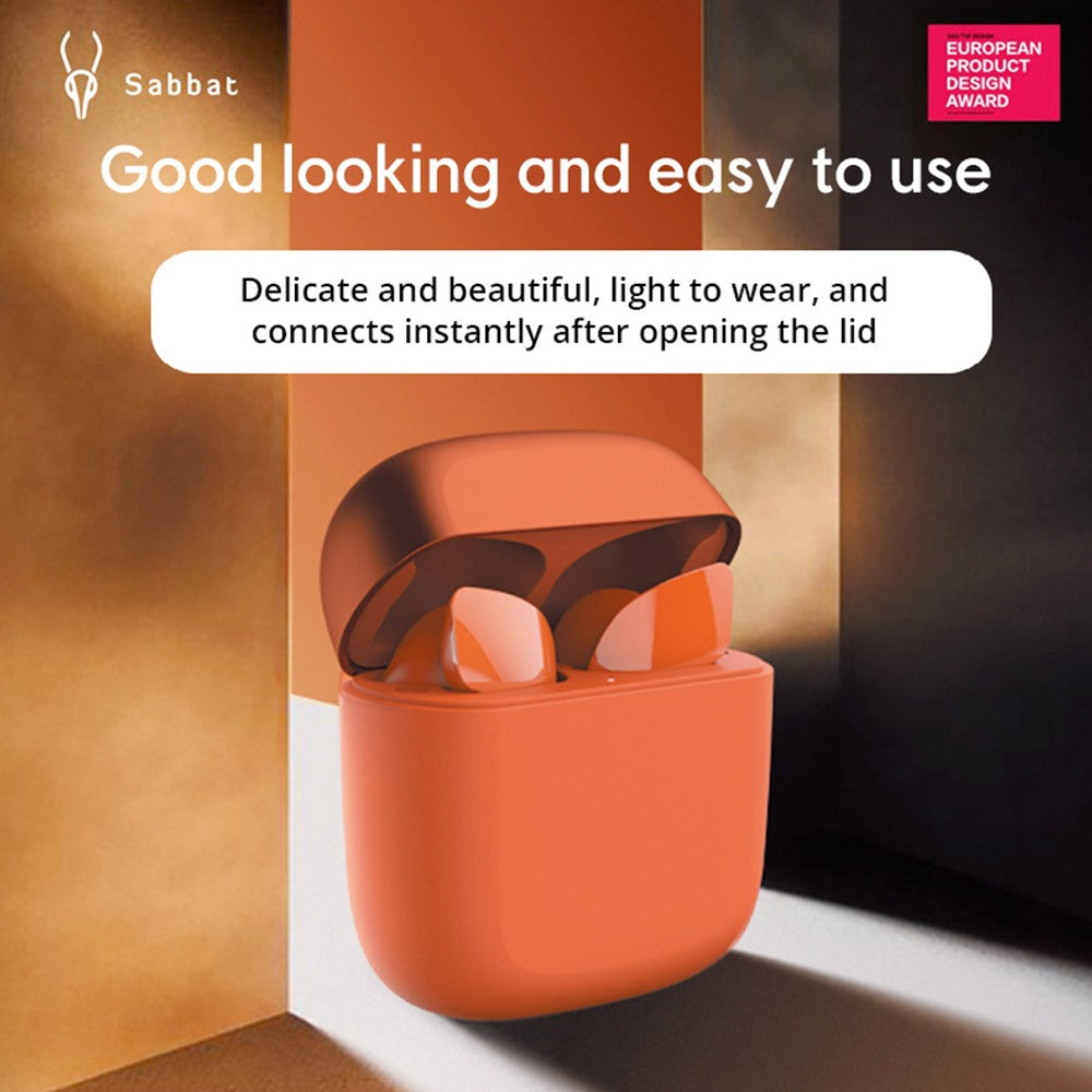 Sabbat Jetpods TWS Earbuds Intelligent Noise Reduction, Bluetooth 5.2 - Coral Red