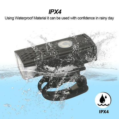 2218 Juego de luces para bicicleta, luz delantera recargable por USB con luz trasera, fácil de instalar, 3 modos, accesorios para bicicleta