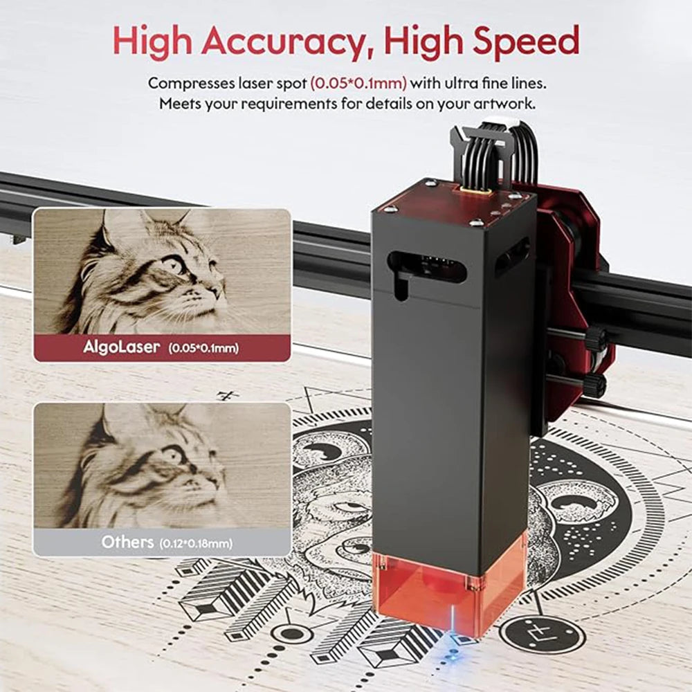 AlgoLaser DIY Kit Laser Master 2 Laser Engraver 10W Output Power Laser Cutter and Engraver Machine for Wood and Metal 40x40cm