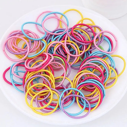 Juego de 250/300 bandas elásticas de nailon para el pelo de colores para niñas, accesorios para el cabello para niñas.