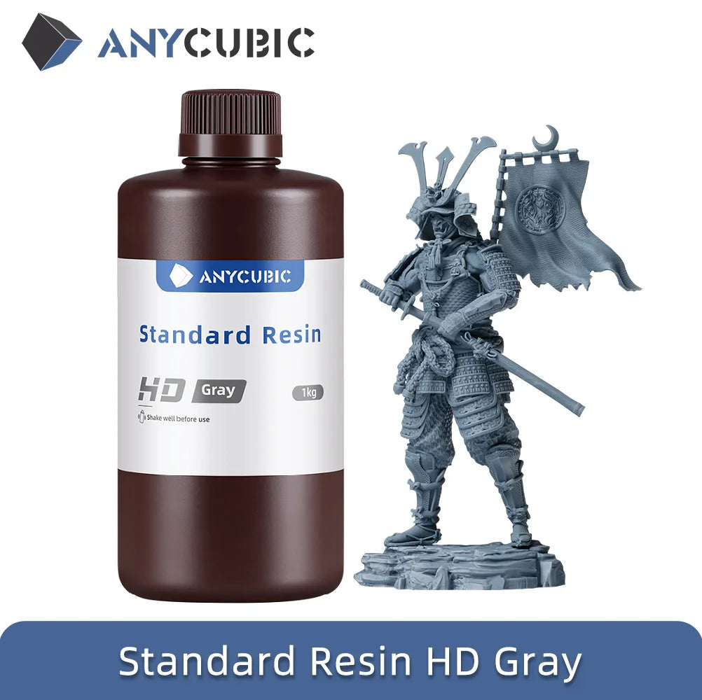 ANYCUBIC Newest HD gray resin 405nm UV Resin For Photon 3D Printer High Precision UV Photopolymer Resin