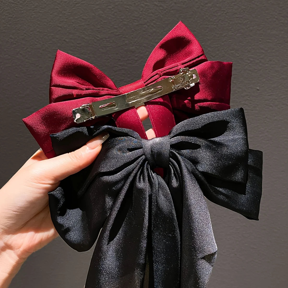 1/2/8Pcs Big Bow Ribbon Hairpin for Women