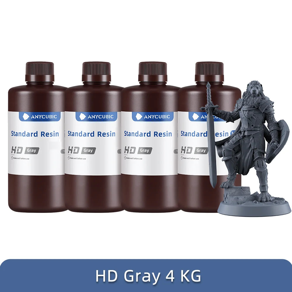 ANYCUBIC Newest HD gray resin 405nm UV Resin For Photon 3D Printer High Precision UV Photopolymer Resin